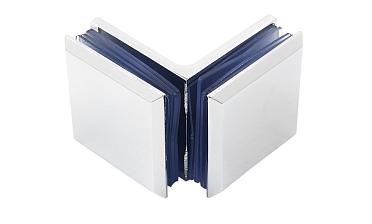 Коннектор для душевой кабины стекло-стекло 90° 45х45 мм цинк-хром полированный t735 PZn  купить в Омске