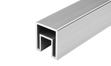 Труба 40х40 мм с пазом 24 х 24 под стекло, 6м, алюминиевый, неанод Фk856-2 AL купить в Омске