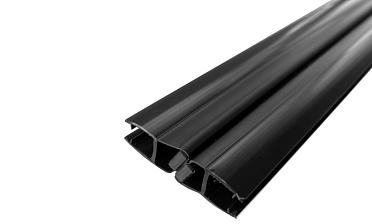 Комплект уплотнителей для стекла 8мм (2 шт.), стекло-стекло, с магнитом 135°, 2,2 м.черный непрозрачный t208 BL-U купить в Омске