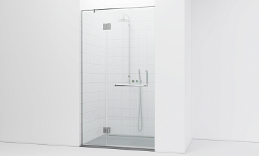 Комплект фурнитуры для душевой перегородки в проеме на профиле с глухим стеклом и дверью t561-1 купить в Омске