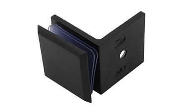  Коннектор для душевой кабины стена-стекло 90°, 45х45, цинк, черный, вырез 69 t732 BZn купить в Омске