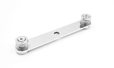 Стеклодержатель пластинчатый штампованный 3хМ8, по центрам 170х4 мм, полированный, шайбы 4 мм штамп., под стекло 6-12 AISI201 k047-6 купить в Омске