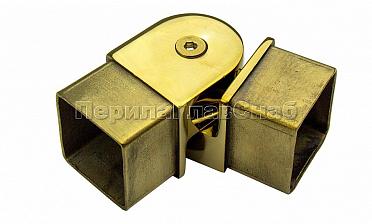 Поворот поручня 40х40 мм, регулируемый, полированный, под золото (AISI 304) Фk366-88 купить в Омске