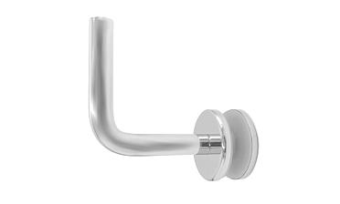 Держатель поручня к стеклу, вынос 60х70, Ø43х5 мм для стекла 10-12мм, (AISI 304) k008-5 купить в Омске