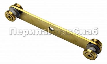 Стеклодержатель пластинчатый 3хМ8, по центрам 170х5 мм, полированный, шайбы 5 мм литые, под стекло 6-12 мм, (AISI 304), под золото Фk023-88 купить в Омске