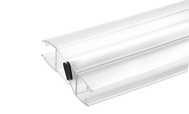 Комплект уплотнителей для стекла в душевую кабину (2 шт.), стекло-стекло 10 мм, с магнитом 135°, 2200 мм t228