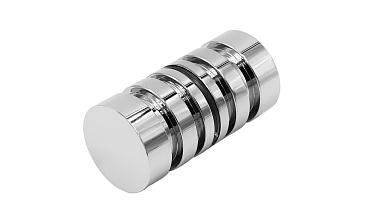 Ручка-кноб для двери 32х38 мм латунь-хром, полированная t694 PC купить в Омске