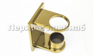 Боковой крепеж С-пластина стакан для Ø38.1 мм, под золото (AISI 304) Фk339-88 купить в Омске