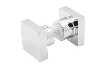 Ручка-кноб квадратная для стекла 6-12 мм, нержавеющая сталь AISI 304, полированная t669 PSS купить в Омске