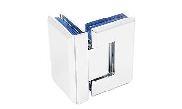 Петля для душевой кабины стекло-стекло 90° 90х55 мм цинк, полированная t304 PZn купить в Омске