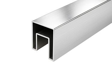 Труба 40х40 мм с пазом 24 х 24 под стекло, шлифованная, AISI201, k856-4 купить в Омске