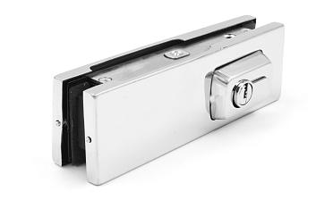 Замок для стеклянной двери угловой с круглым ригелем комплект, шлифованный t150 SSS купить в Омске