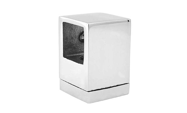 Ригеледержатель под квадратный ригель 15х15 мм, полированный, (AISI 304) k266-3