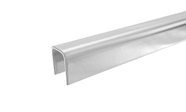 Профиль П-образный, L=2000 мм, t=1.5 мм, для стекла 12 мм, полир. (AISI 304) Ф-0454 купить в Омске