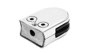 Стеклодержатель штампованный под стекло 8мм (4+4 мм), под стойку Ø38.1 мм 40х22х54, полированный (AISI 304) k538-2 купить в Омске