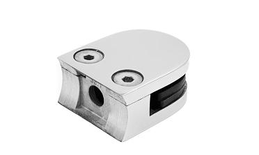 Стеклодержатель литой под стекло 8 мм (4+4 мм), под стойку Ø38.1 мм, (40х22х49), полированный AISI 316 k001-5 купить в Омске