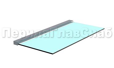 Козырек на алюминиевом профиле ,вынос до 950мм, k671-100 купить в Омске