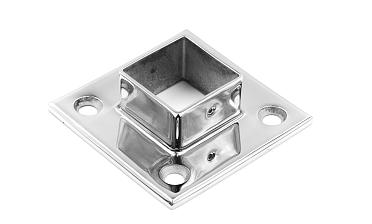 Фланец для трубы 40х40 мм, литой, полированный, (AISI 304) k223 купить в Омске