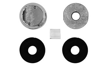 Комплект торцевого крепления несущего стекла, гайка-шайба Ø50х10х18 мм с внутренней резьбой М16, полированный (aisi 201) k277-5 купить в Омске