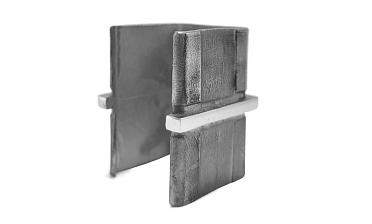 Соединитель для поручня 40х40 мм с пазом, полированный (AISI 304) Фk545-2 купить в Омске