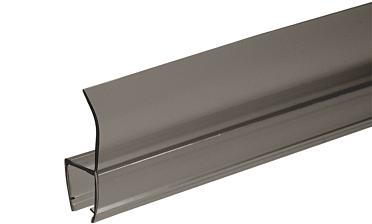 Уплотнитель для стекла 8мм, полупрозрачный черный, 180°, стекло-стекло 2,2 м  t204-2 BL купить в Омске