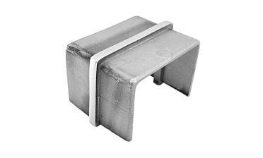 Соединитель для поручня с пазом 40х60 мм, шлифованный (AISI 304) Фk541-2 купить в Омске