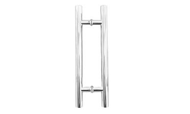 Ручка для стеклянной двери рейлинг двухсторонняя для стекла 8-12 мм, 32х1500х1800 мм, полированная t633-1800 PSS  купить в Омске