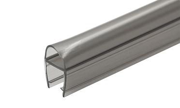 Уплотнитель для стекла 8мм, полупрозрачный черный, дверь-стекло 2,2 м t212-2 BL купить в Омске