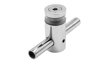 Спайдерный стеклодержатель для стекла 10 мм (5+5 мм), полированный, регулируемый (AISI 201) k215 купить в Омске