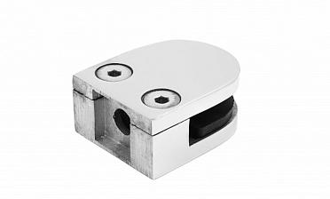 Стеклодержатель литой, под стекло 8-10 мм (4+4 мм), на плоскость 40х23х48 полированный (AISI 316) k002-4 купить в Омске