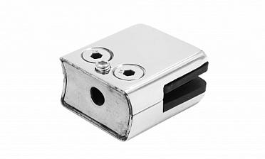 Стеклодержатель штампованный  под стекло 8 мм (4+4 мм), квадратный, под стойку Ø38.1 мм (40х24х48), полированный (AISI 304) k351 купить в Омске