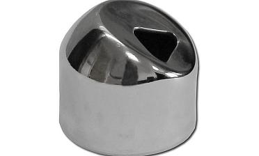 Наконечник штампованный (СПС) косой 30° на трубу Ø25 мм, для поручня Ø38.1 мм, полированный, нержавеющий, AISI 201, k072-3 купить в Омске