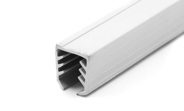 Уплотнитель в поручень с пазом 24х24 для стекла 12мм, EPDM (3-х метровый) СЕРЫЙ Фk301-G 2