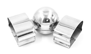 Поворот пластикового фигурного поручня, шаровый, полированный, AISI 304 k061 купить в Омске