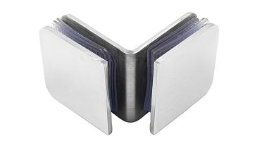 Коннектор для душевой кабины стекло-стекло 90° 45х45 мм латунь-хром, полированный t725 PC купить в Омске