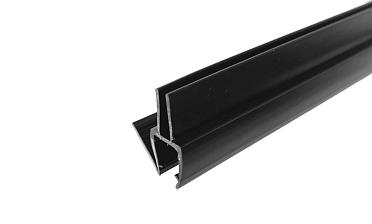 Уплотнитель для стекла 8 мм, блэк ультра - непрозрачный черный, пол-стекло 2200 мм t206-2 BL-U купить в Омске