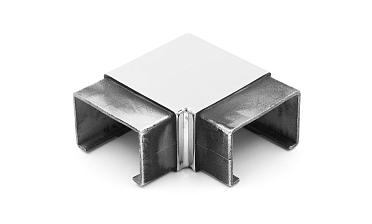 Отвод для поручня с пазом 40х60 мм, полированный (AISI 304) k542 купить в Омске