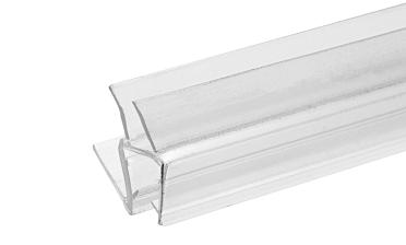 Уплотнитель пластиковый для стекла в душевую кабину 8 мм стена-стекло 2200 мм  t206 купить в Омске