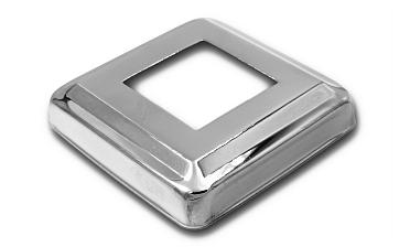 Низ стойки фигурный под трубу 40х40 мм, 82х82х0.8, высота 19 мм, полированный (AISI 304) k030 купить в Омске