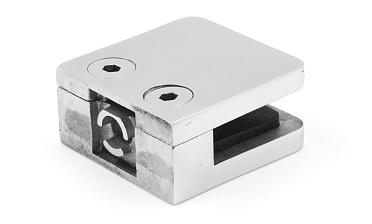 Стеклодержатель литой, под стекло 8 мм. 4+4 мм. на плоскость 42х22,5х42  полированный (AISI 304) k003 купить в Омске