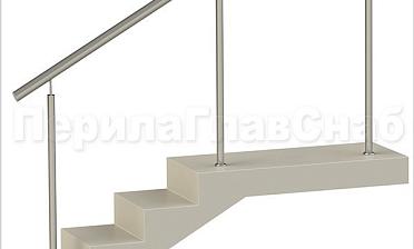 Нержавеющие ограждения без ригелей для крыльца купить в Омске