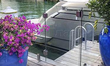 Стекло на креплениях: одностворчатые калитки стекло-стекло купить в Омске