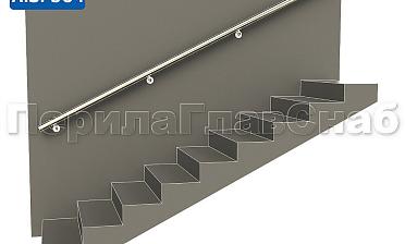 Готовый пристенный поручень с 4 держателями, длина 3300 мм (AISI 304) k730-33 купить в Омске