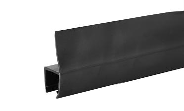 Уплотнитель для стекла 8 мм, непрозрачный черный, 180°, стекло-стекло 2200 мм t204-2 BL-U купить в Омске