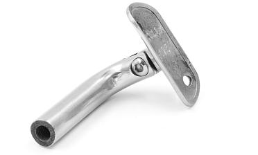 Держатель поручня выносной на стойку, с регул. ложементом под Ø38.1 мм, резьба внутр. М8, шлифованный, (aisi 304) k261-2 купить в Омске