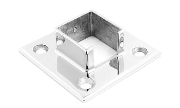 Фланец для трубы с пазом 40х40 мм, полированный, литой (AISI 304) k554 купить в Омске