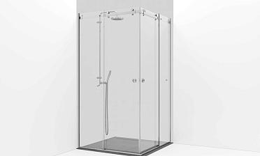 Комплект фурнитуры для раздвижной угловой душевой перегородки, две двери, на профиле t554-1 купить в Омске