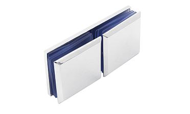 Коннектор для душевой кабины стекло-стекло 180° 45х45 мм латунь-хром, полированный t734 PC купить в Омске