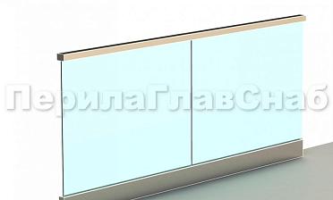 Ограждение с профильным поручнем с пазом в зажимном профиле купить в Омске