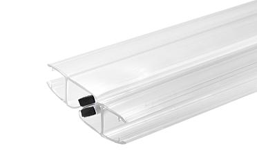 Комплект уплотнителей для стекла в душевую кабину для стекла 8 мм (2 шт.), прозрачный, стекло-стекло, с магнитом 90°/180°, 2200 мм t210-2 купить в Омске